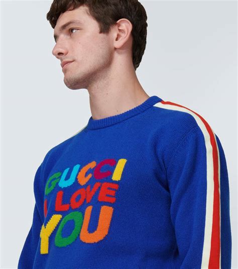 gucci intarsia wool sweater|GUCCI Cropped wool.